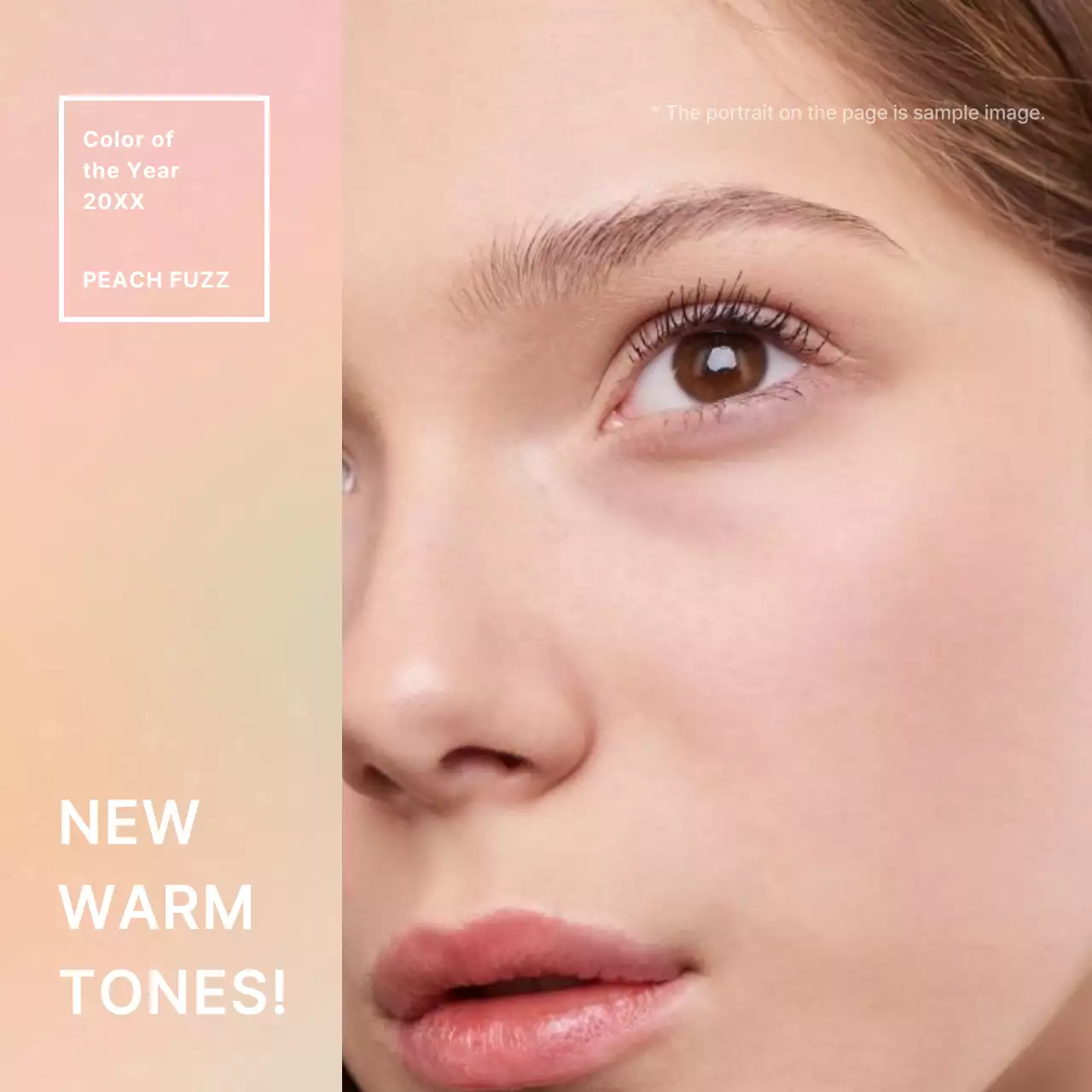 Peach Minimal Beauty Promotion Social Media Post