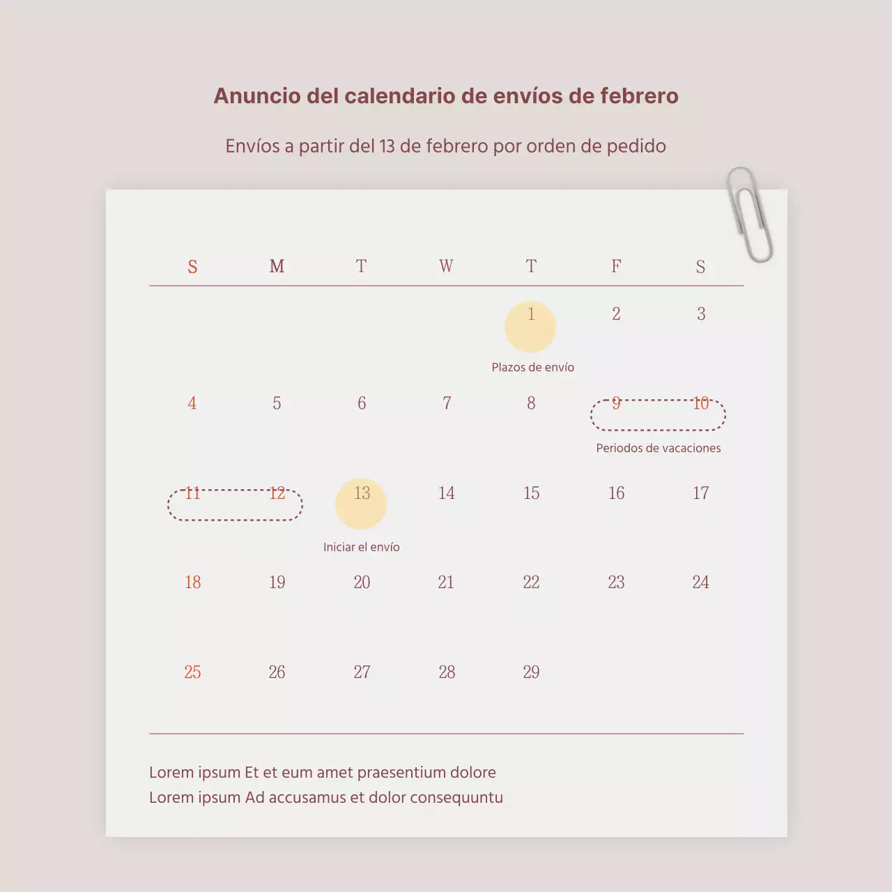 Anuncio de venta de un lookbook de accesorios de bisutería de moda en rosa y marrón.