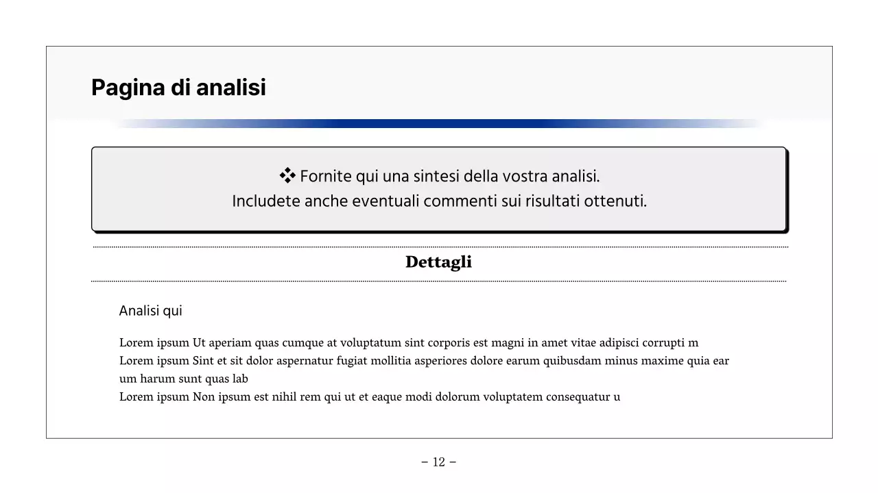 Rapporto di base stampabile in blu navy e grigio