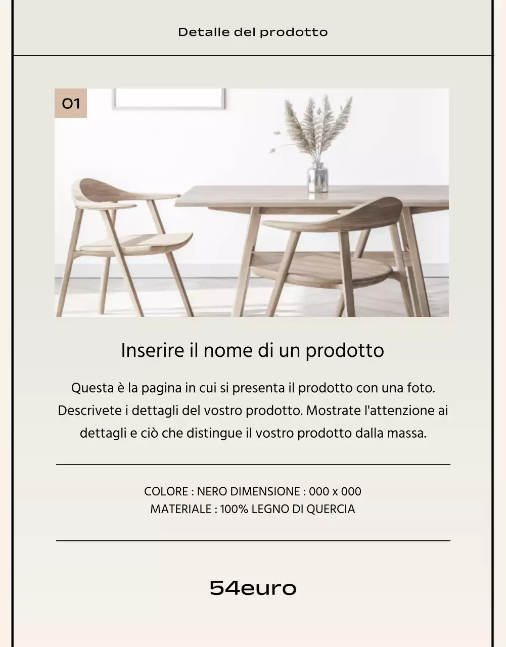 Stile essenziale in nero e beige Marchio commerciale