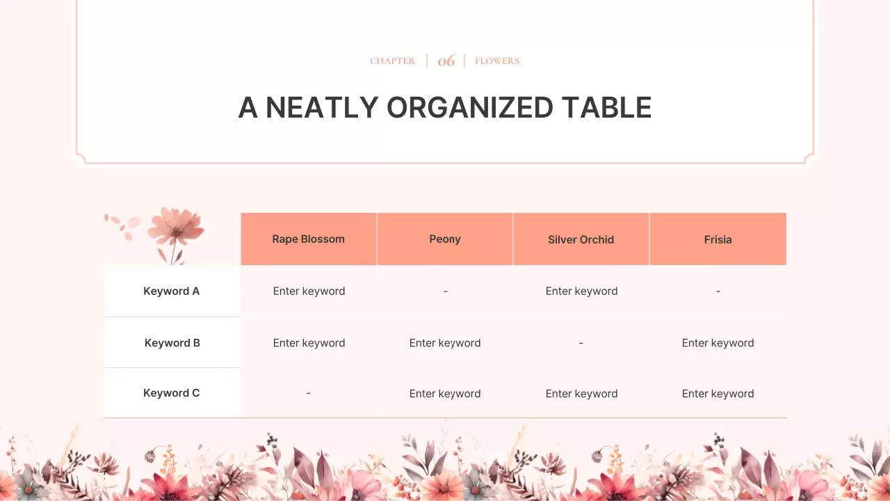 Pink Elegant Flowers Presentation