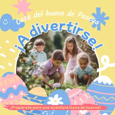 Promueva una búsqueda de huevos de Pascua en tonos pastel de rosa y azul claro