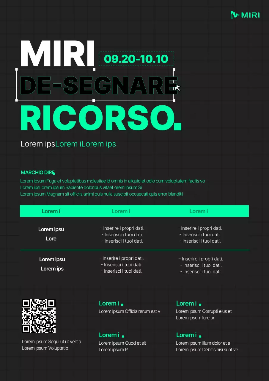 Annuncio di lavoro di un team di brand design semplice, nero e verde