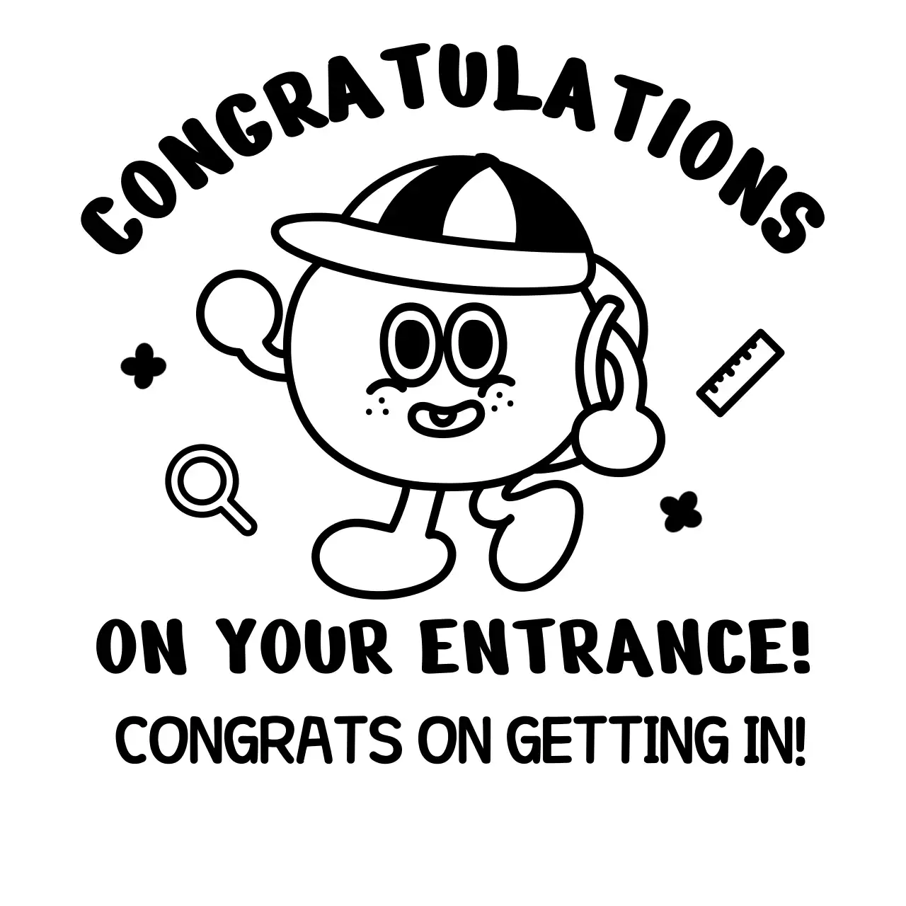 Elementary school back-to-school merchandise with cute drawing illustrations