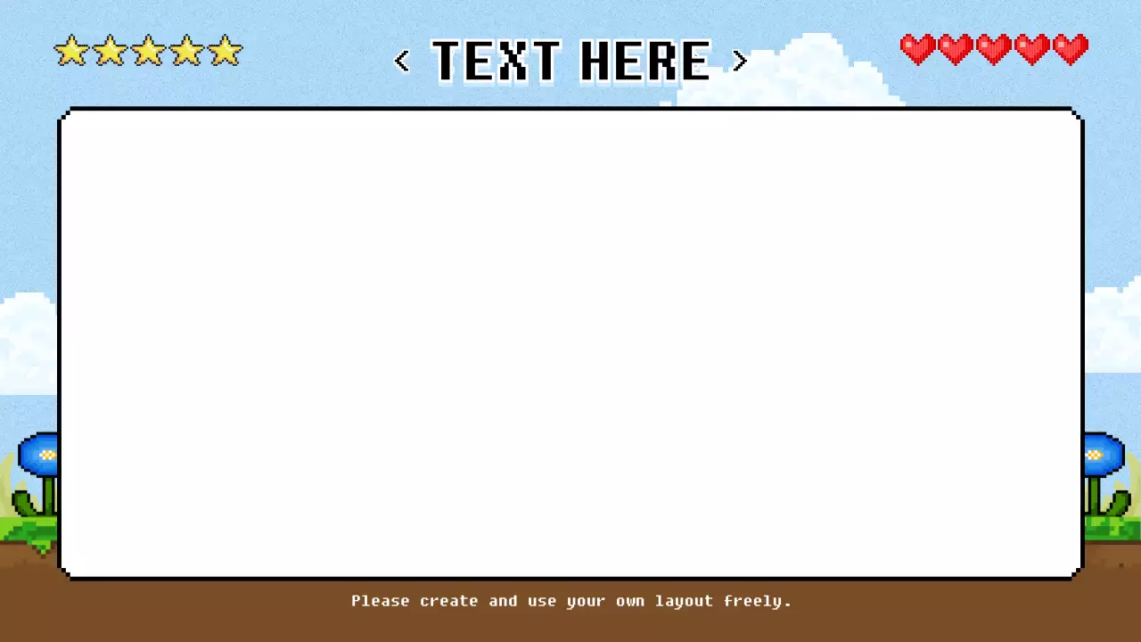 빨강과 하늘색의 레트로한 배경만 제공하는 소개서