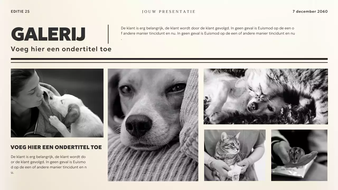 Zwart en Beige Vintage Nieuws-Thema Zakelijk Materiaal