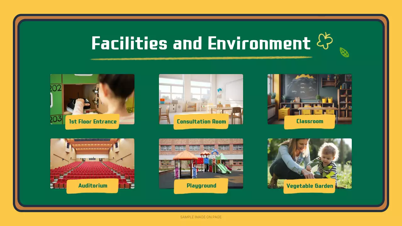 노란색 심플한 유치원 초대장 프레젠테이션