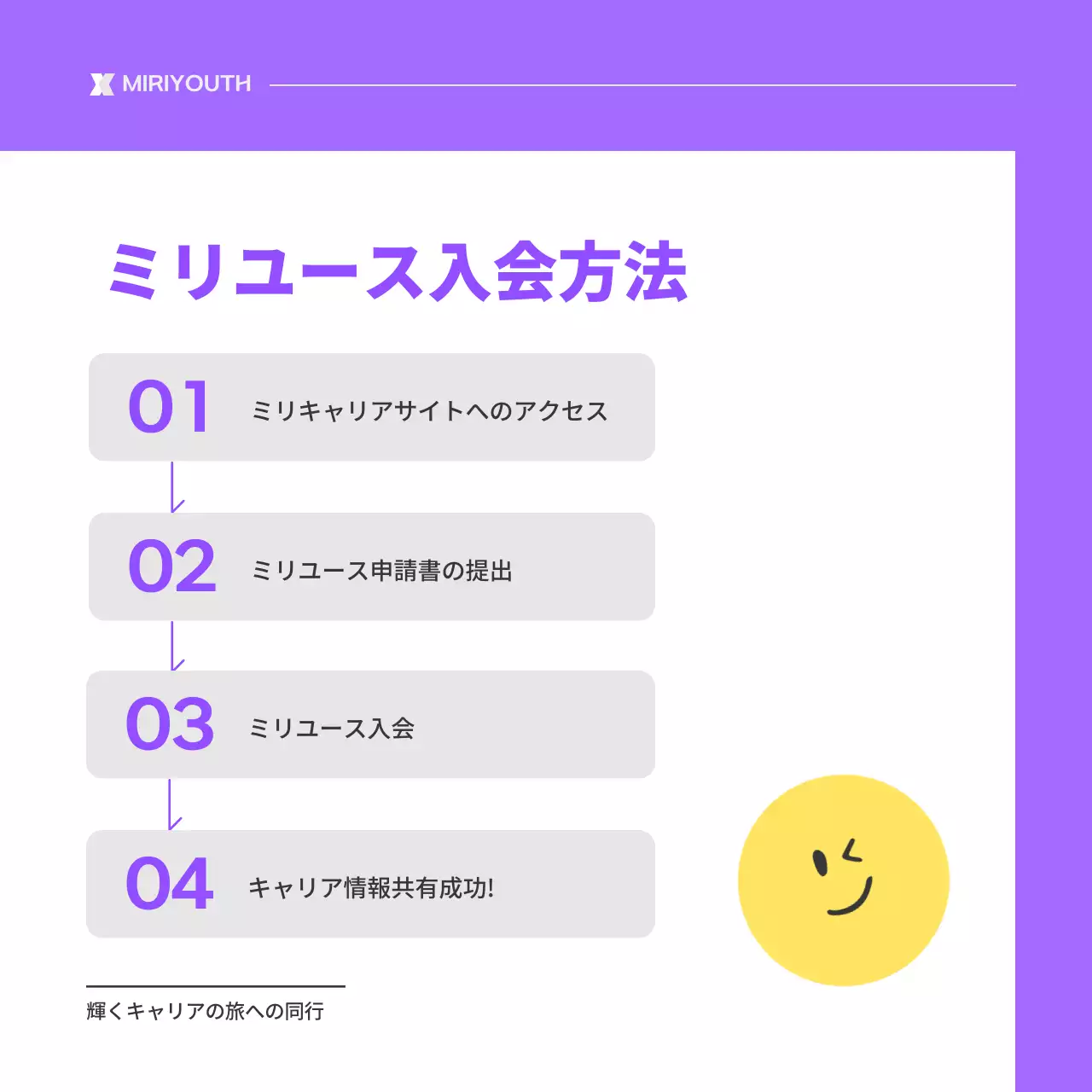 紫 シンプル 募集 お知らせ Instagram カルーセル