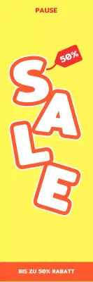 Gelbe prominente Verkaufsanzeige