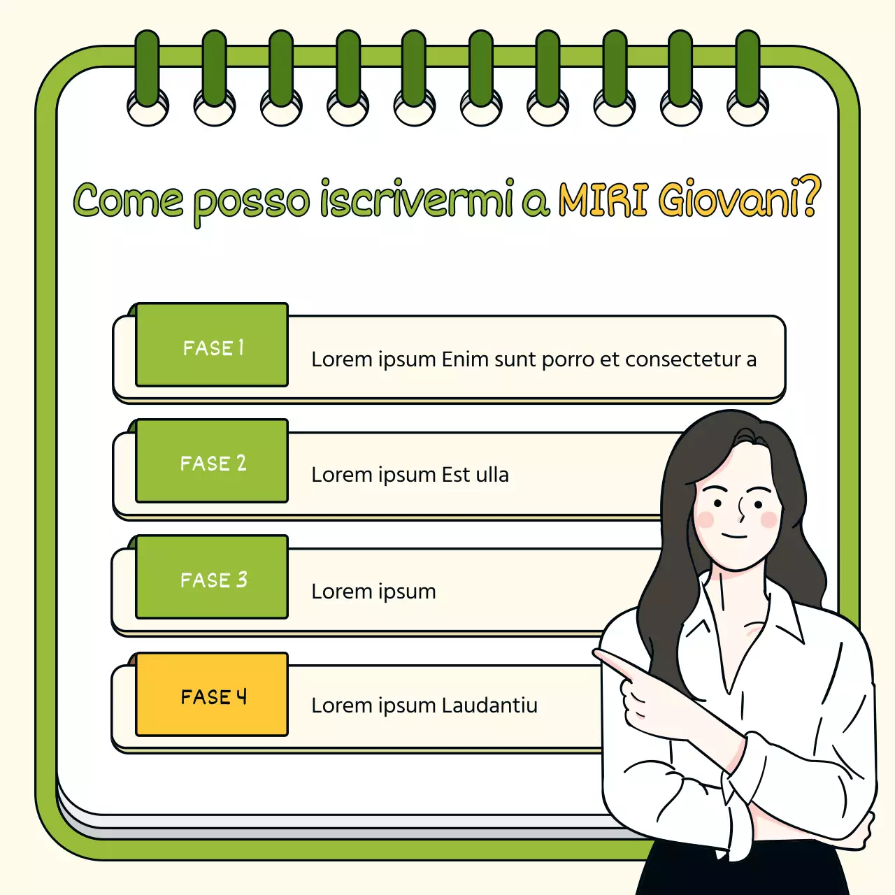 Un semplice campo di reclutamento giallo e verde