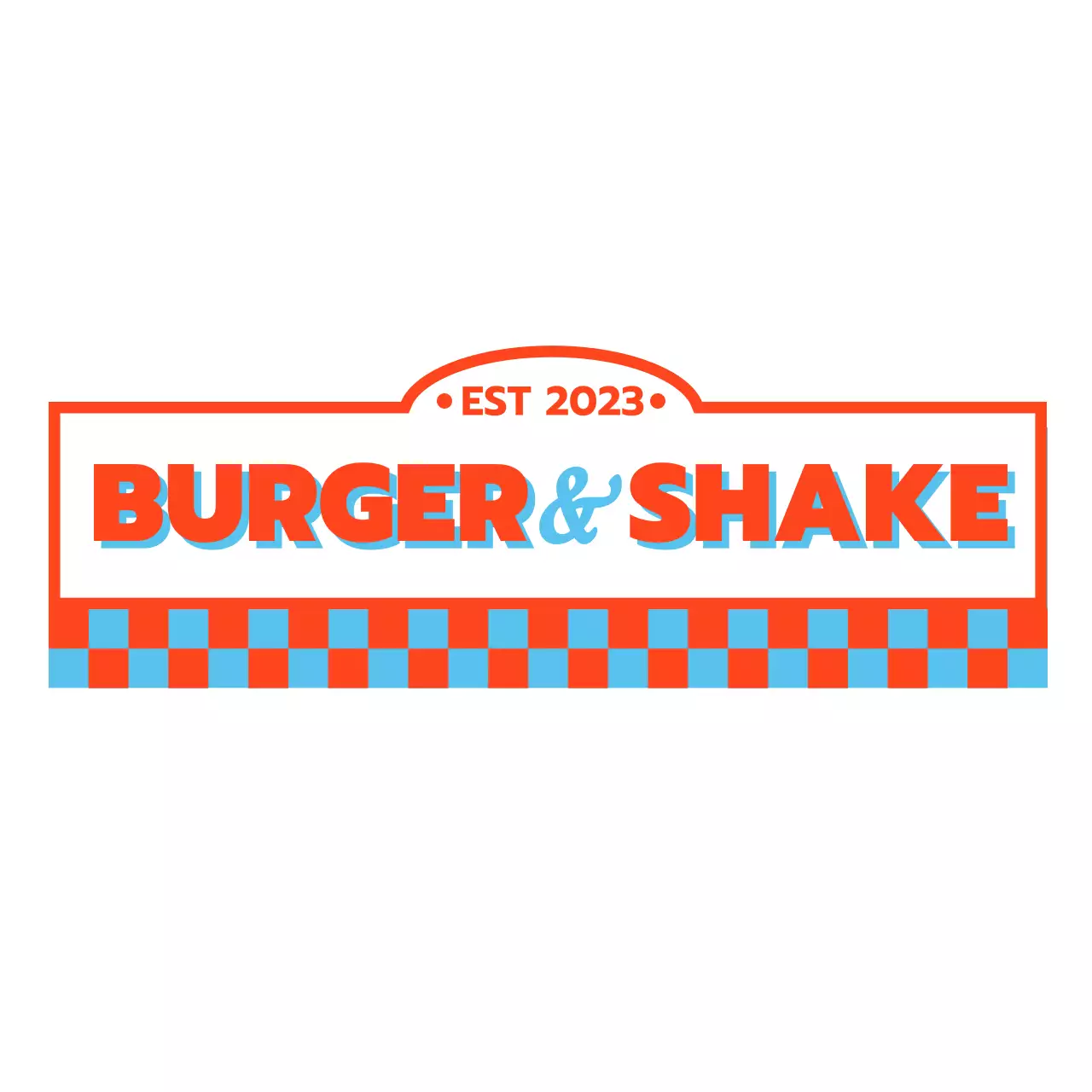 A red retro burger joint