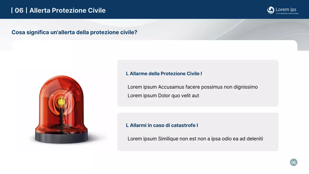 Formazione di protezione civile semplice e blu navy