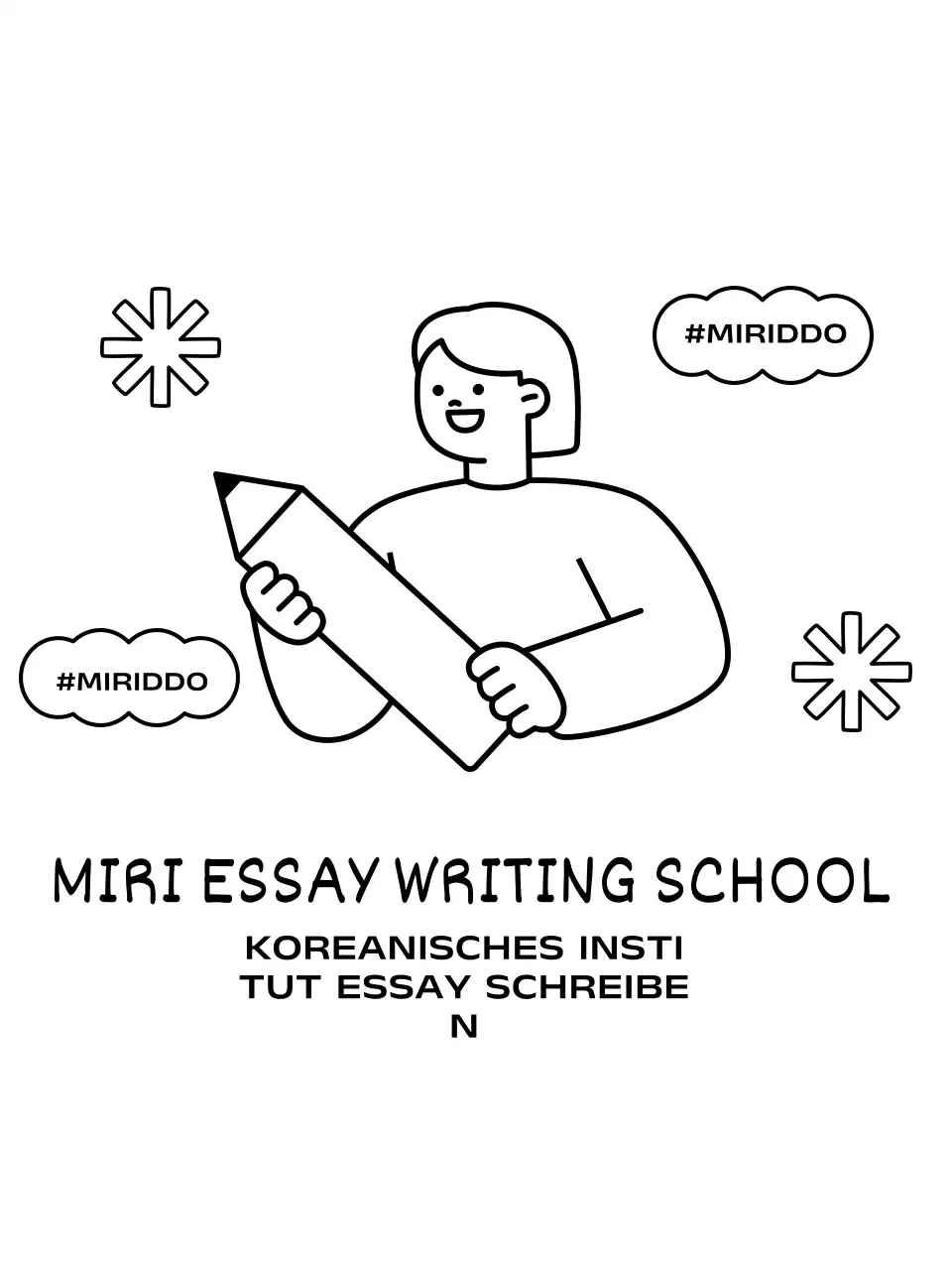 Niedliche Nachhilfeschule mit Bleistiften und Figuren