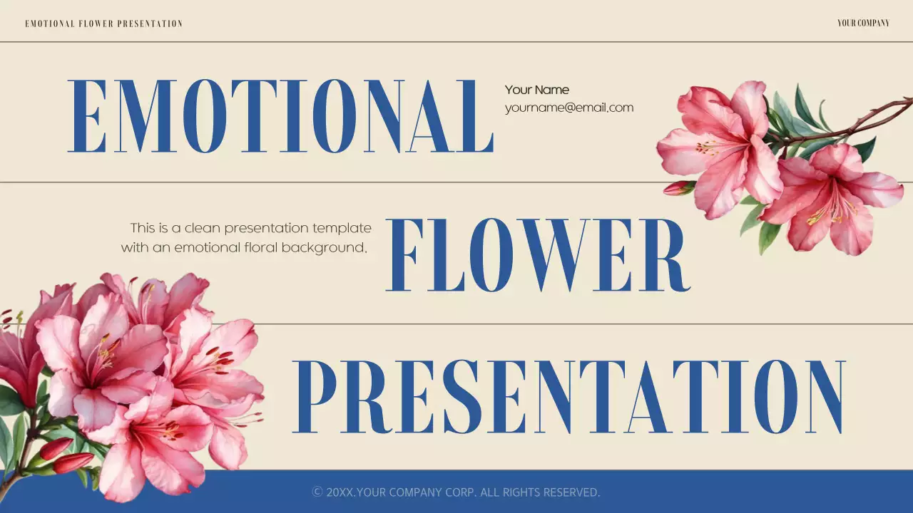 Pink Elegant Flower Presentation