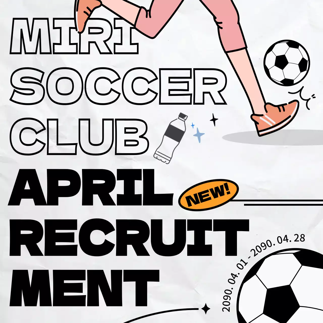 白黒 モダン スポーツ お知らせ Instagram カルーセル