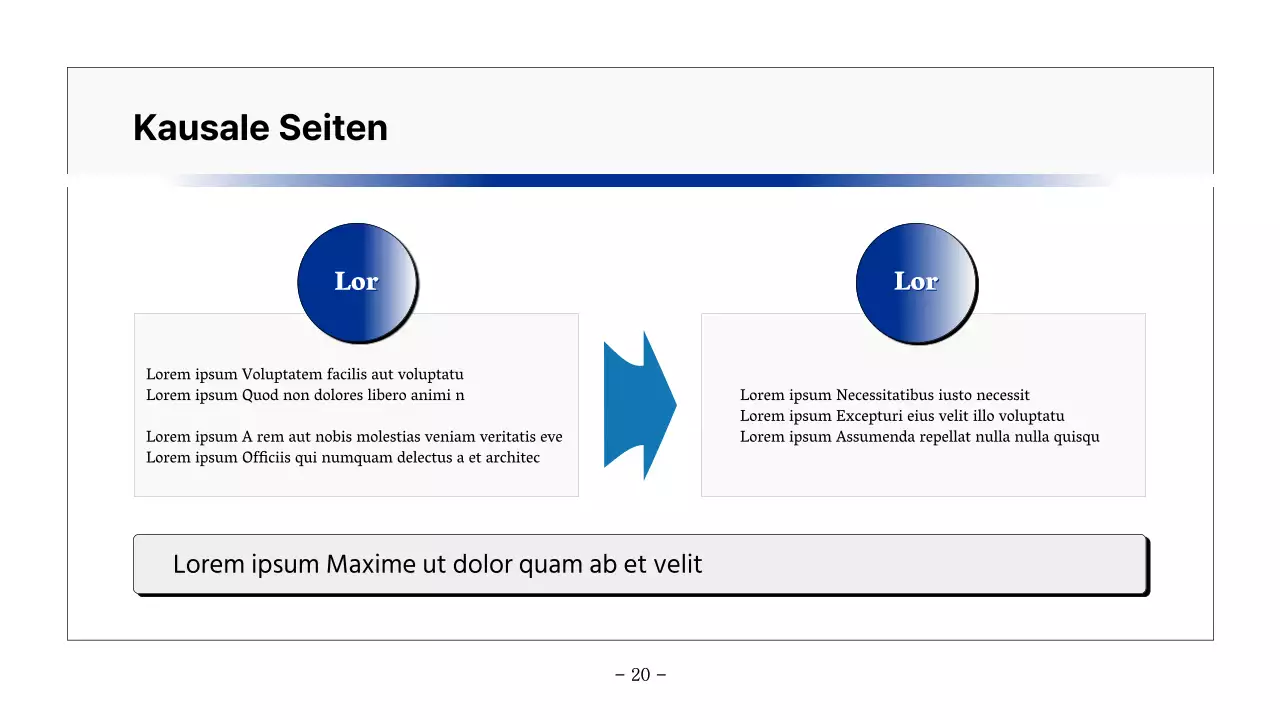 Basisbericht zum Ausdrucken in Marineblau und Grau