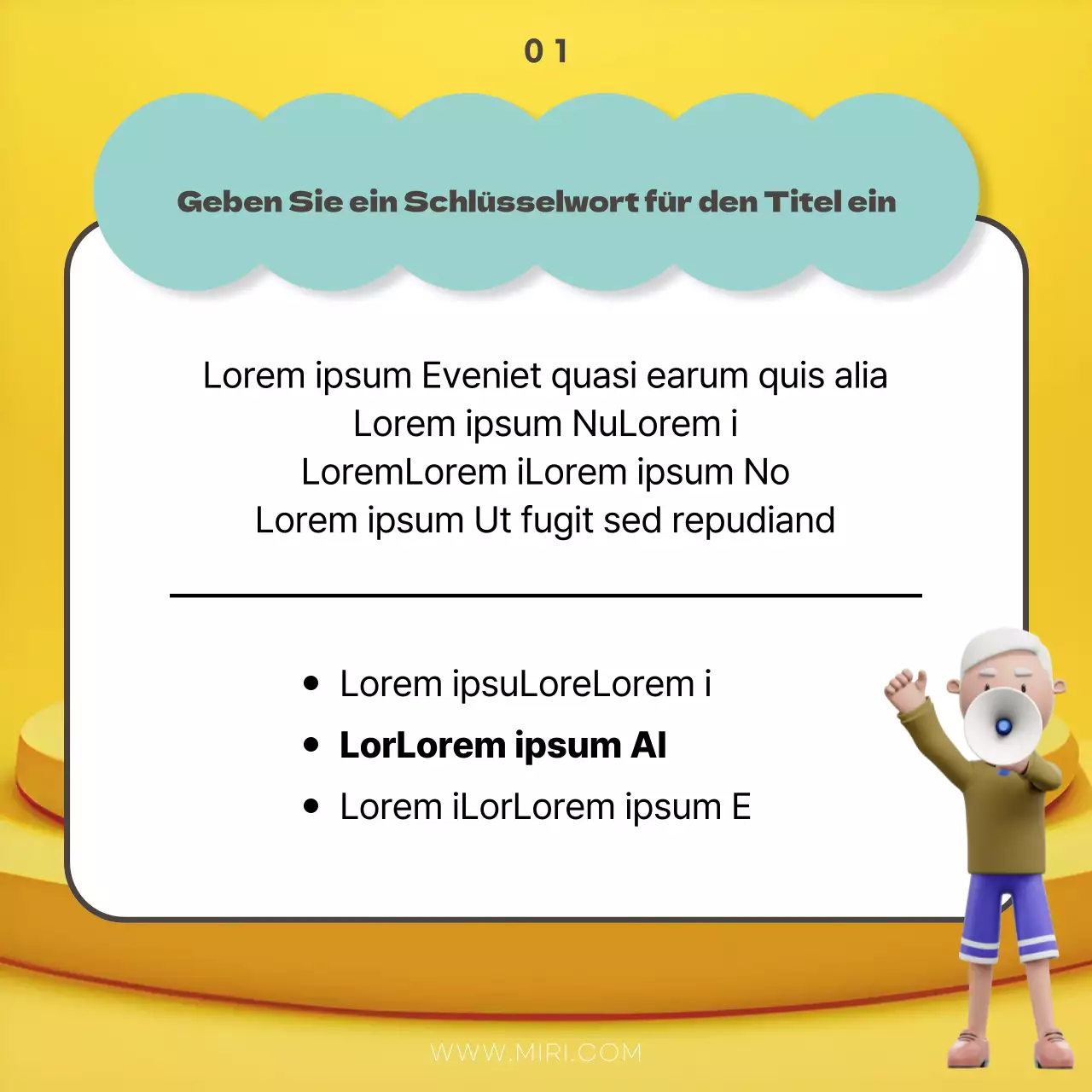 Ein kitschiges Durcheinander in Gelb und Hellblau