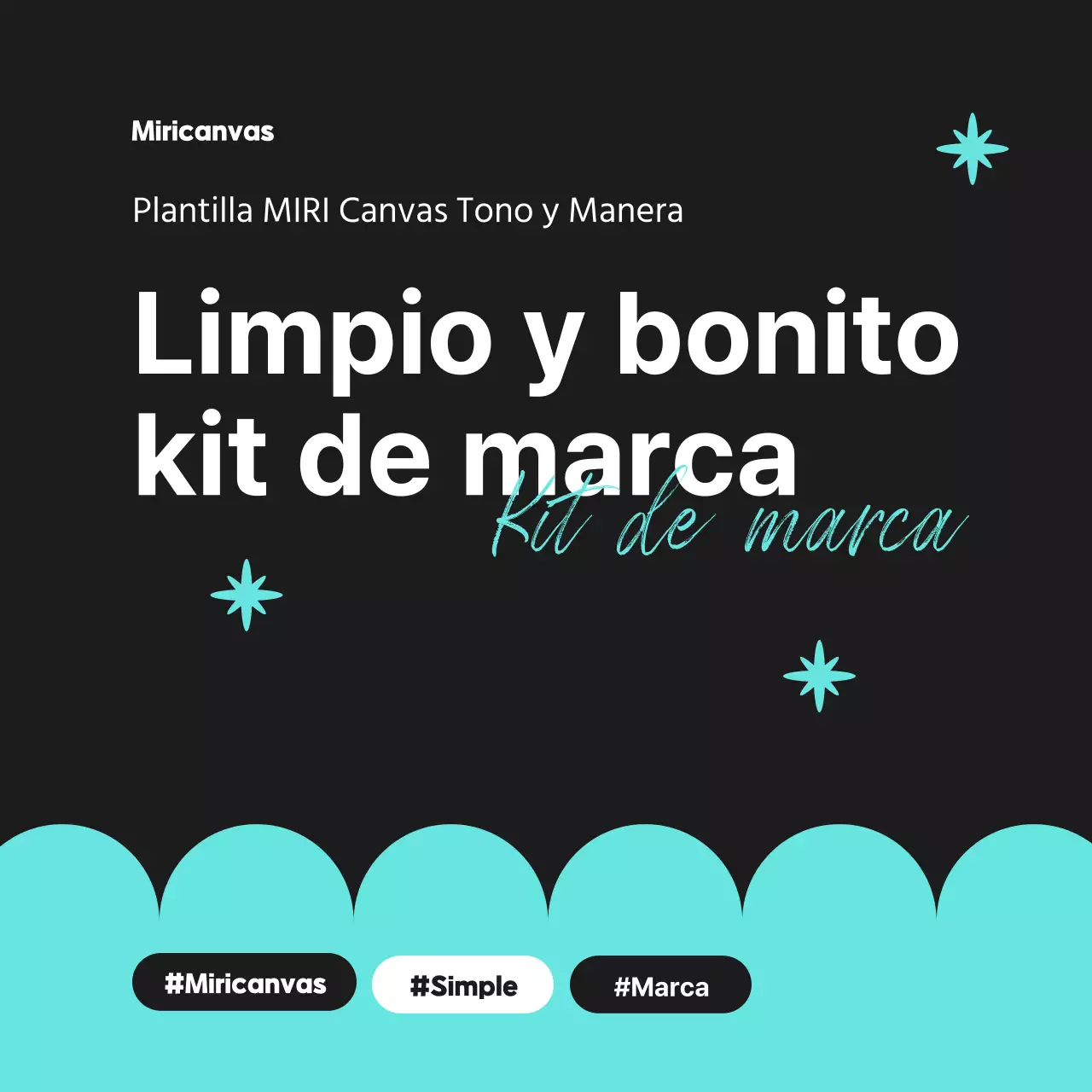 Un sencillo boletín de marca en negro y azul claro