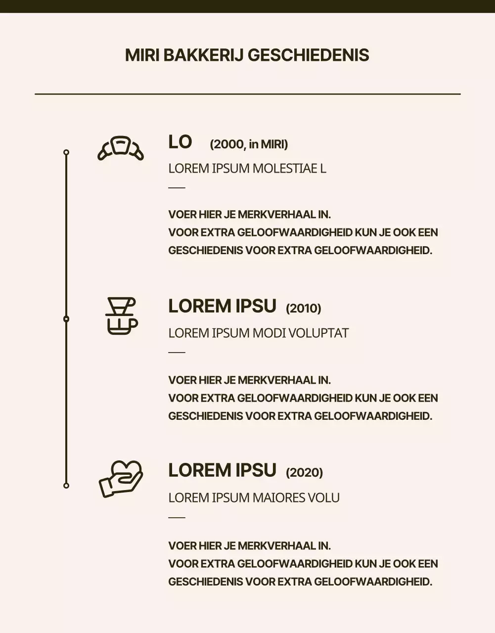 Promoot een modern bakkerij-evenement in zwart en beige