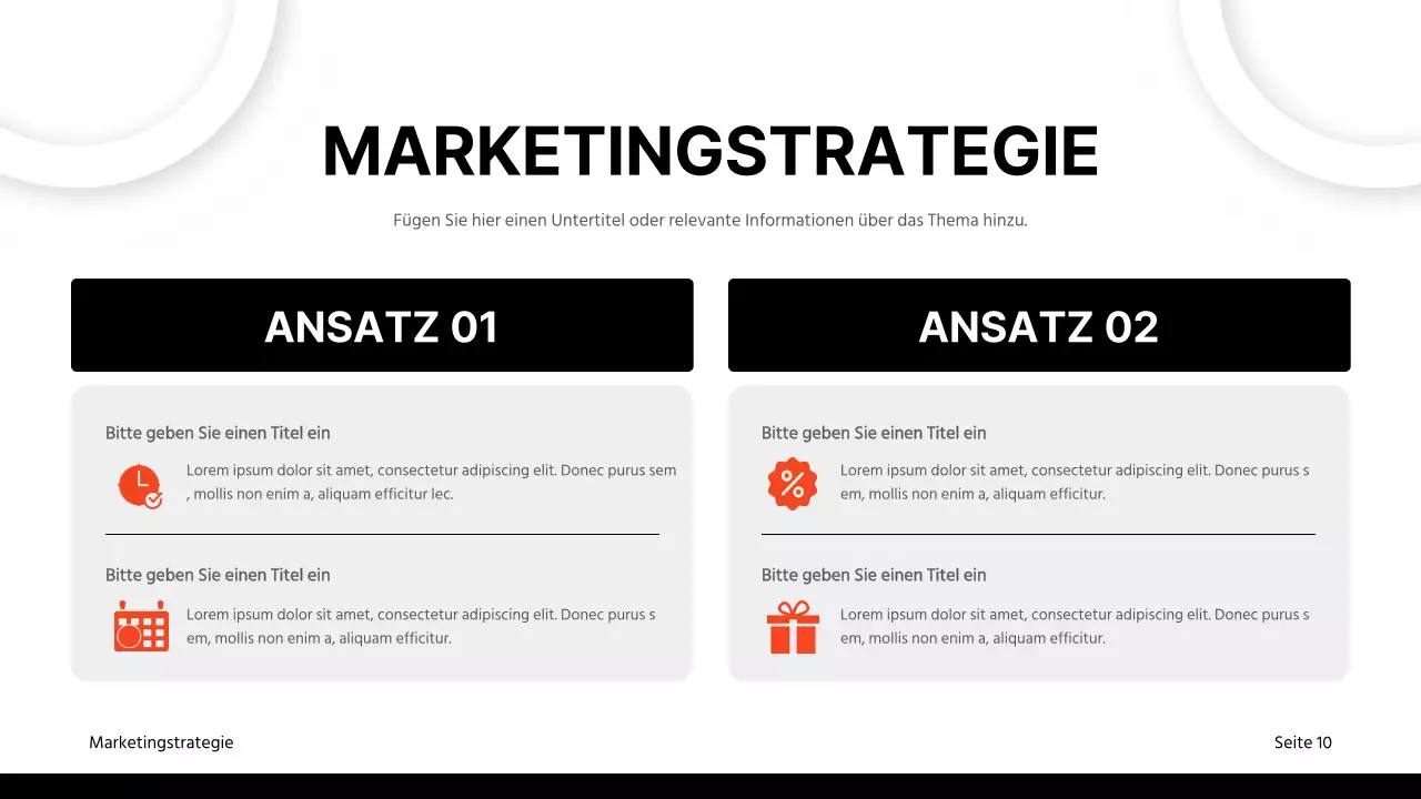 Schwarzes und rotes klassisches Geschäftsberichtmaterial