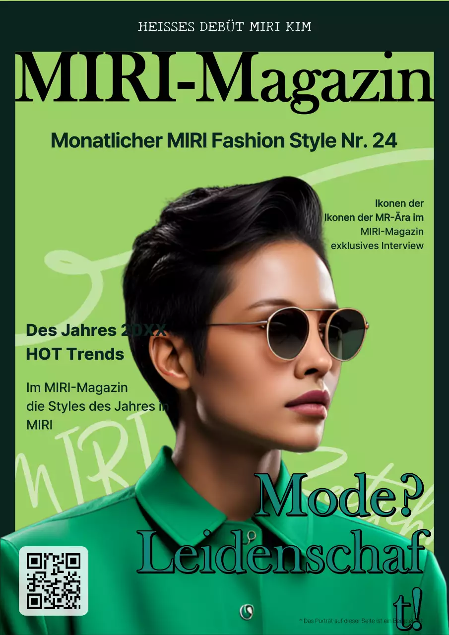 Luxuriöse Modemagazin Abdeckung mit Chartreuse Hintergrund