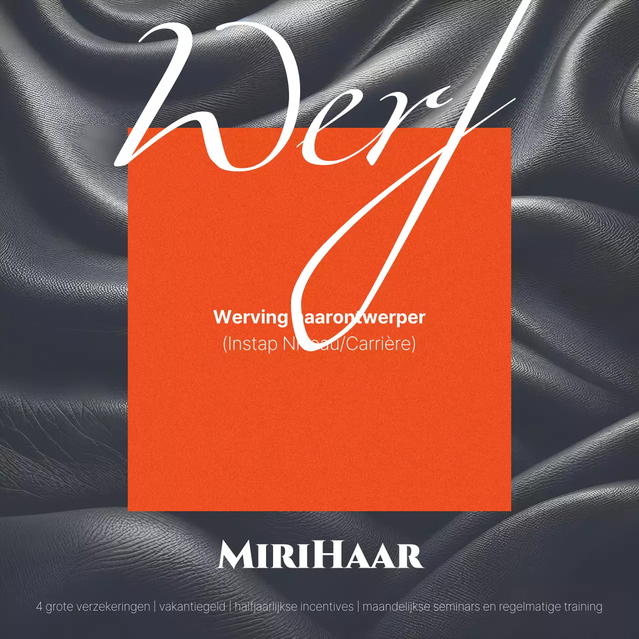 Promoot luxe kappersbanen in rood en zwart