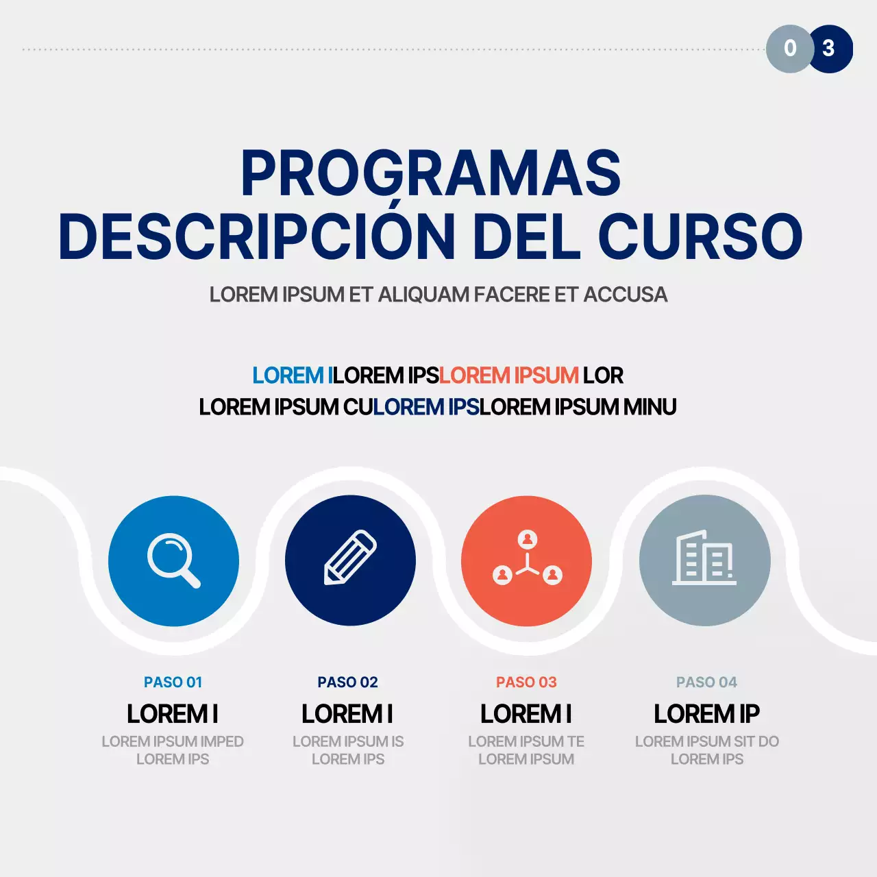 Sobre el programa de apoyo al empleo femenino de carrera simple rojo y azul