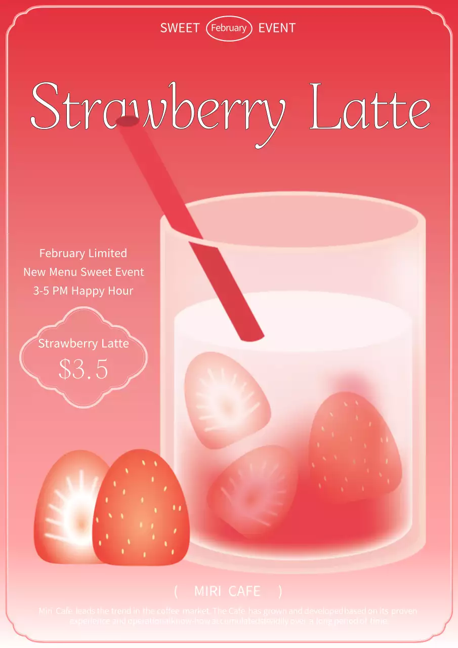 Red Trendy Drink Promotion Poster