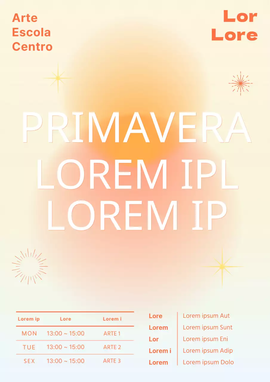 Centro laranja e minimalista promove campanha de adesão na primavera