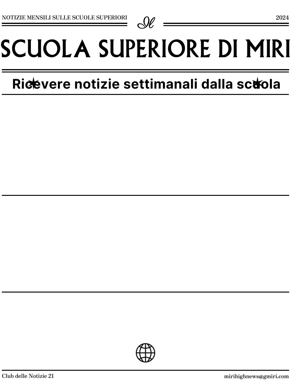 Copertina in stile giornale