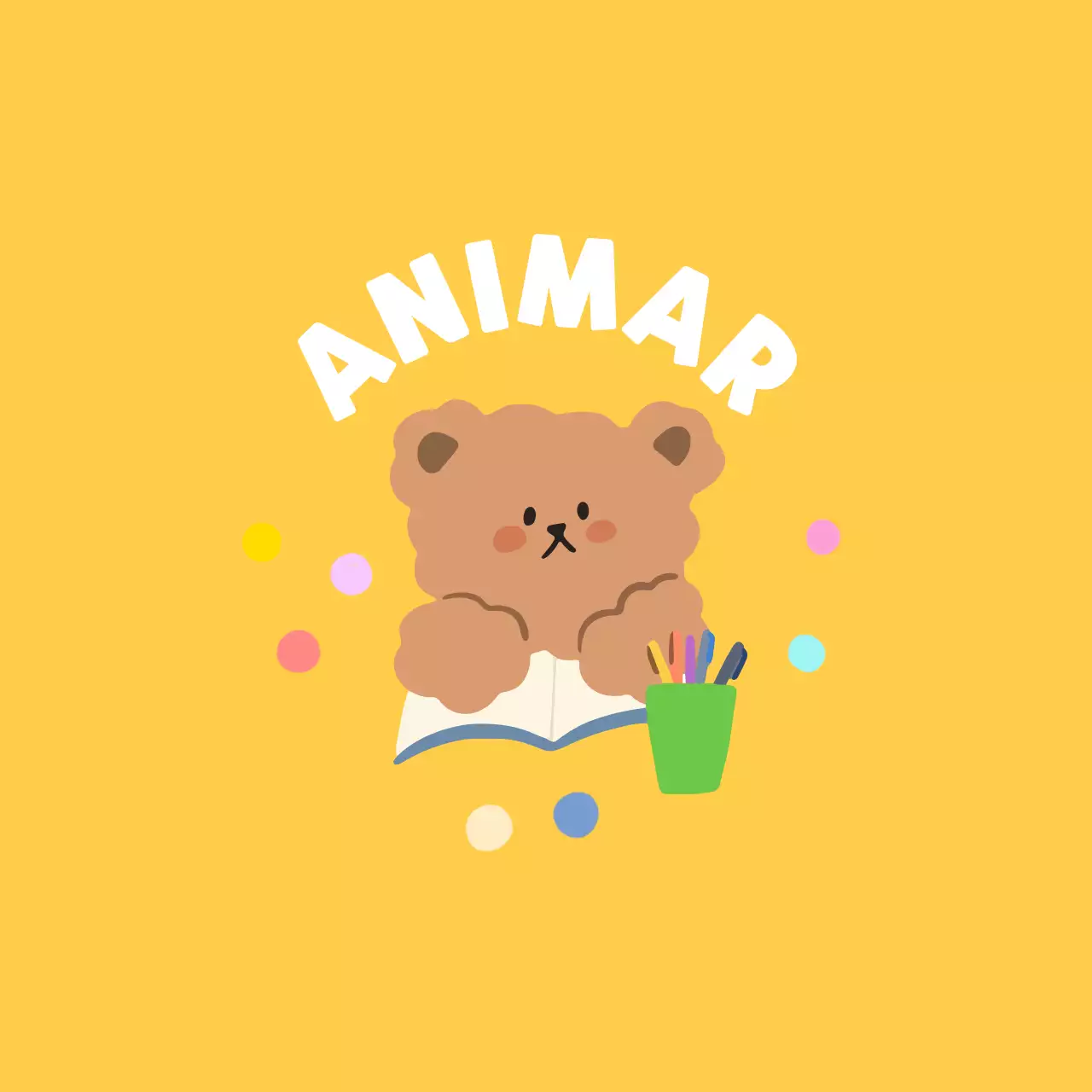 Un bonito concepto de escuela animada por osos de peluche