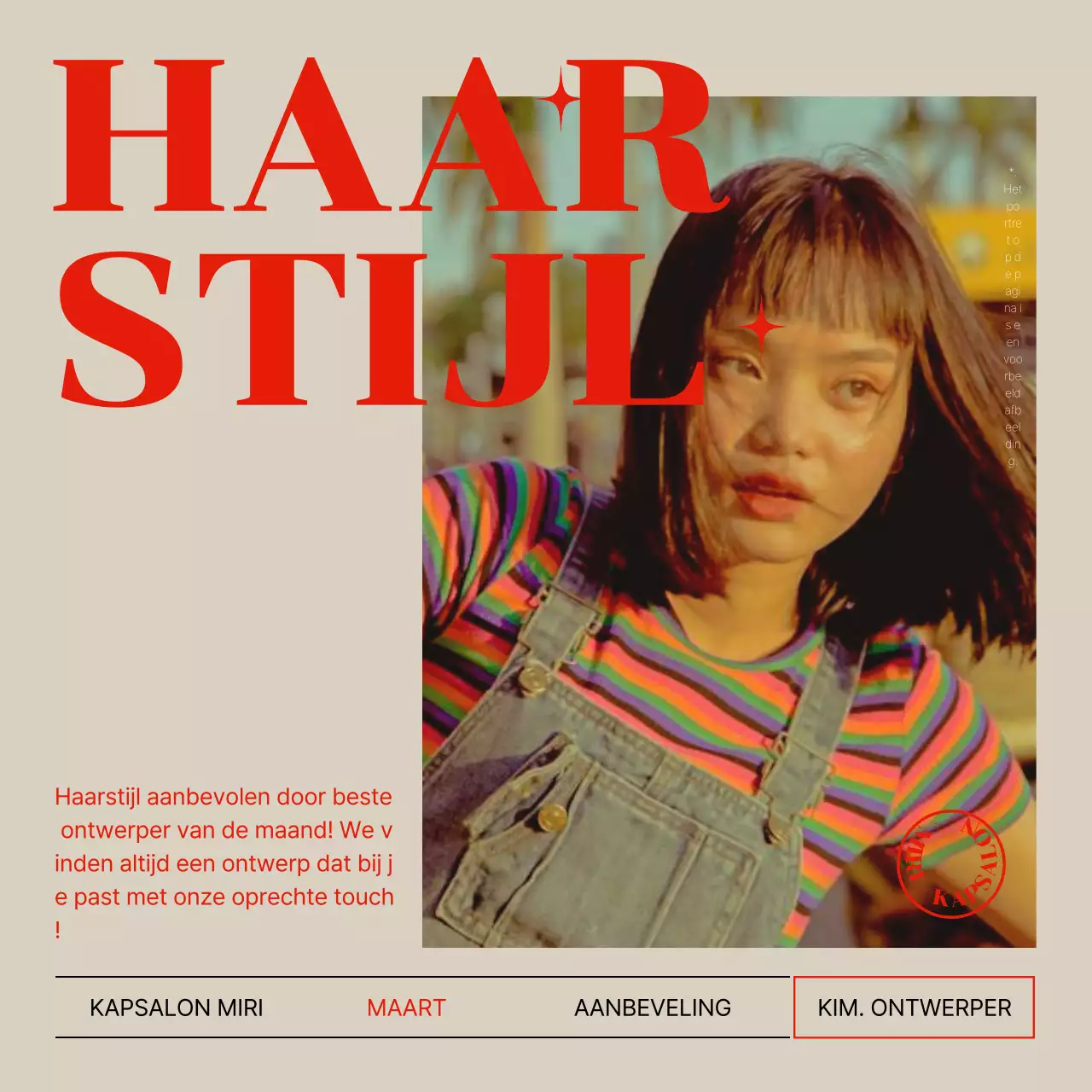 Bevorder moderne kapselaanbevelingen in beige en rood