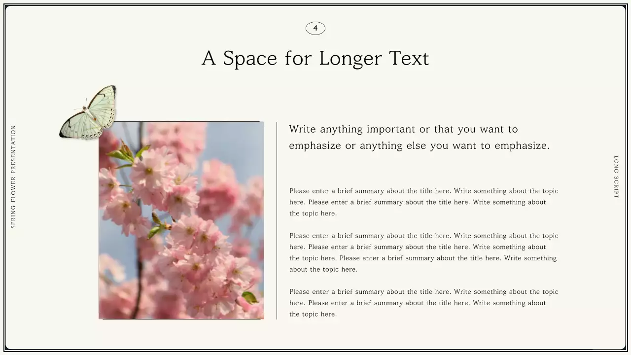 Beige Elegant Flower Presentation