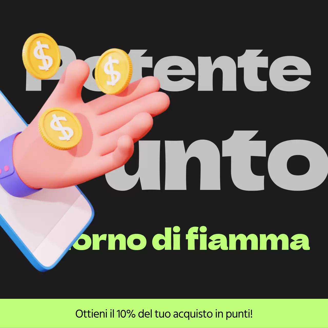 Posta in gioco Cyberpunk punti in nero e verde lime