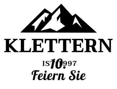 Ein einfaches Konzept für einen Bergsteigerverein mit Berg-Illustrationen und Serifen-Schriften