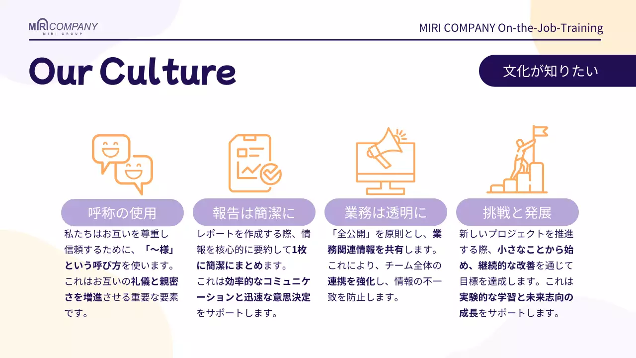 ベージュ モダン トレーニング 資料 プレゼンテーション