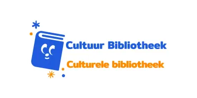 Bibliotheeklogo met leuke boekillustratie