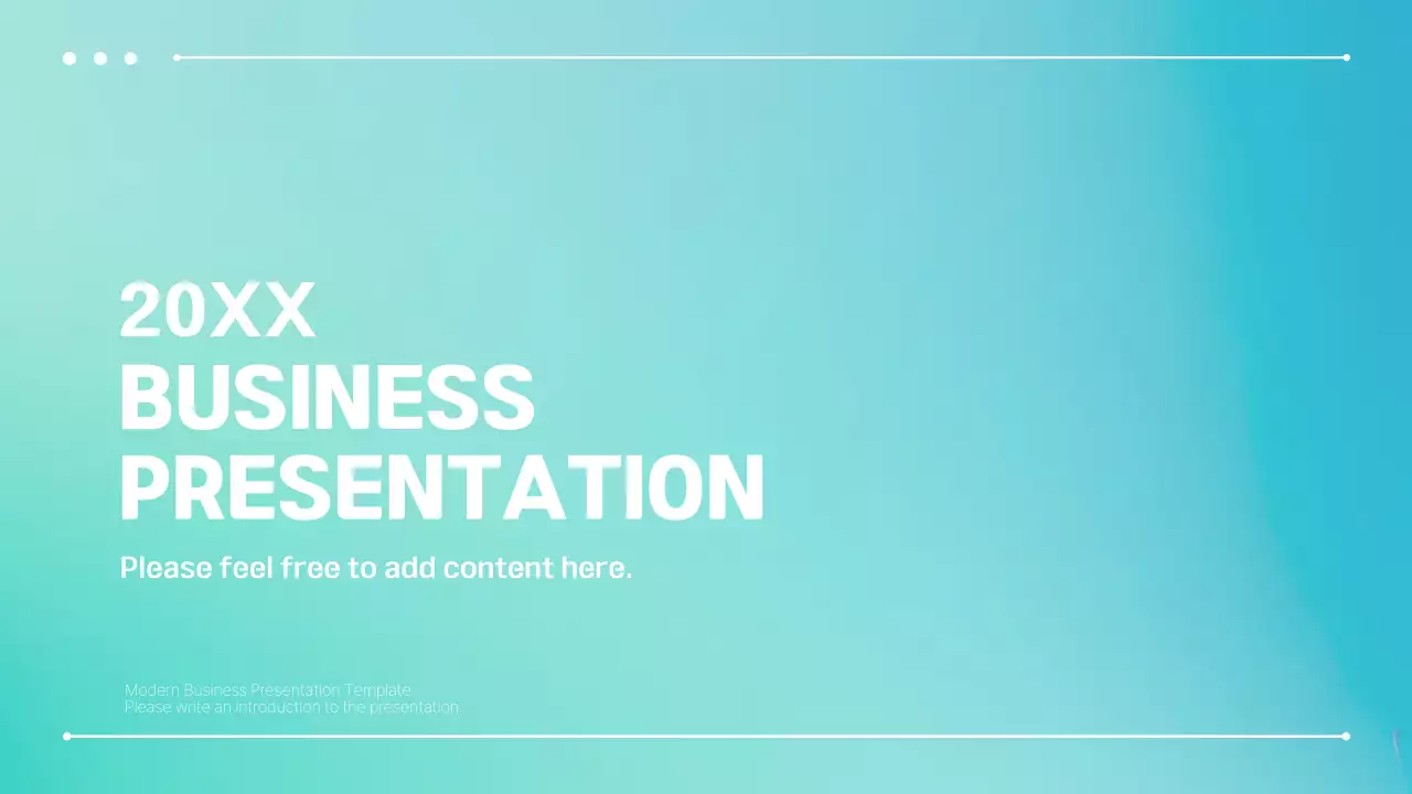 Mint Modern Business Presentation