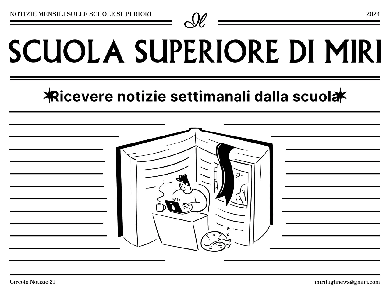 Copertina in stile giornale