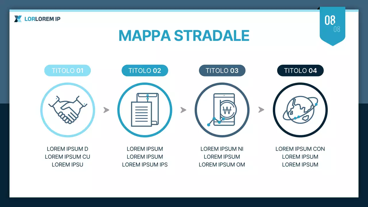 Semplice presentazione aziendale in menta e blu navy