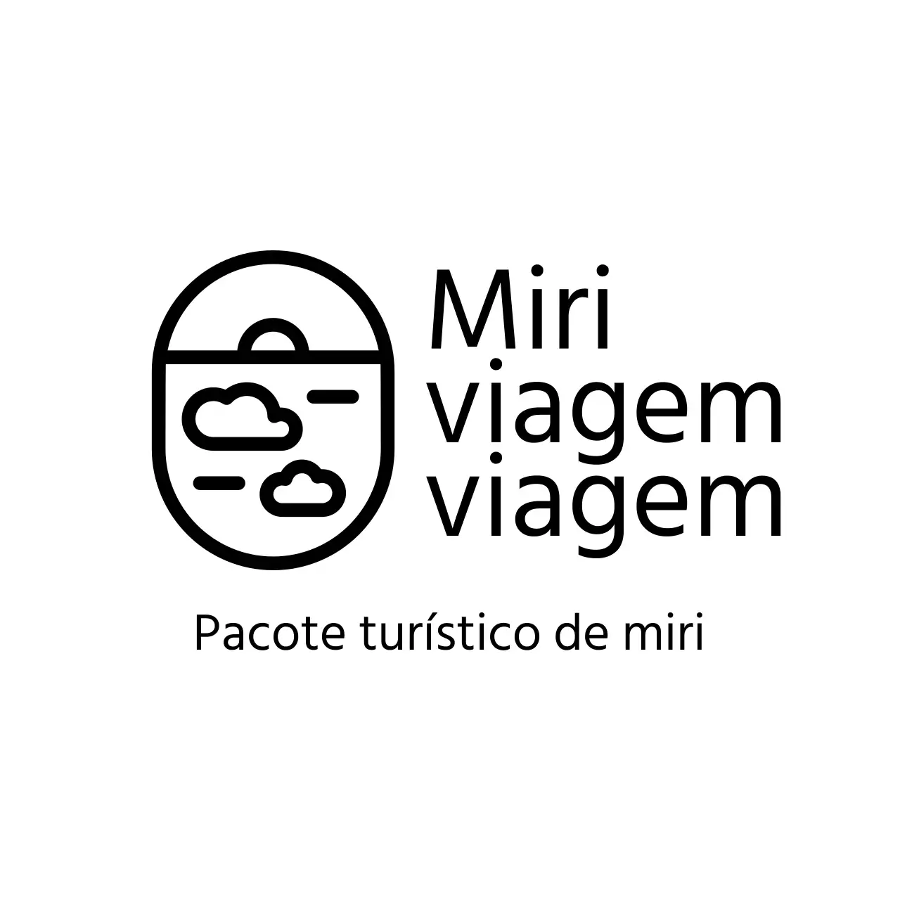 Logótipo simples, limpo e ilustrado de agência de viagens
