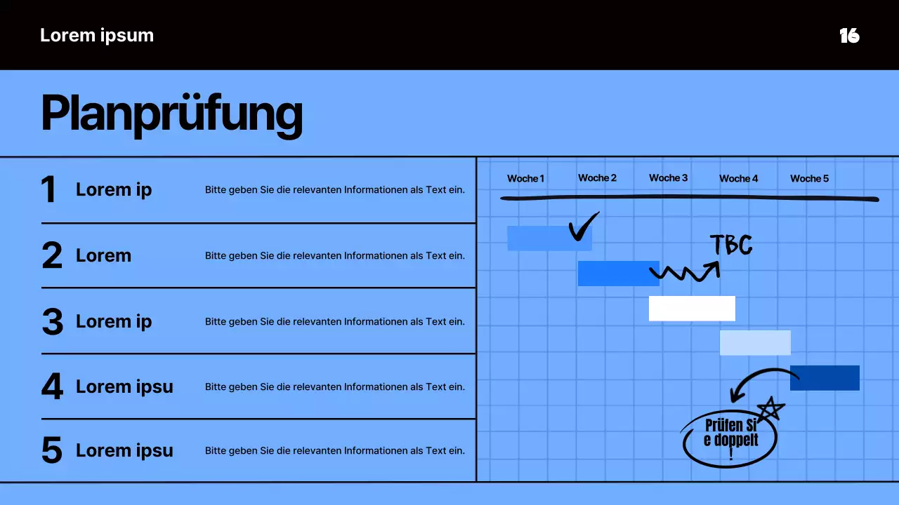 Kitschige Sitzungsunterlagen in Blau