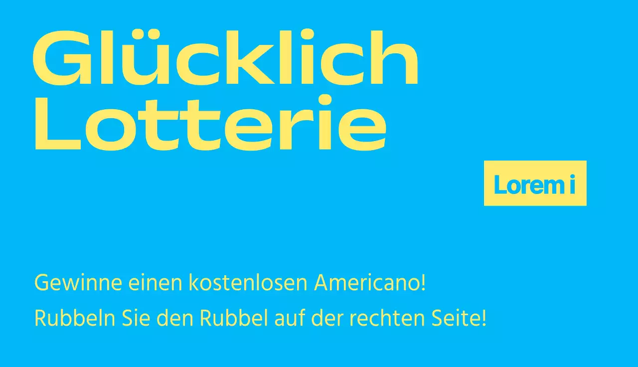 Ein schönes Glücksereignis mit einer gelb-blauen Komplementärfarbe