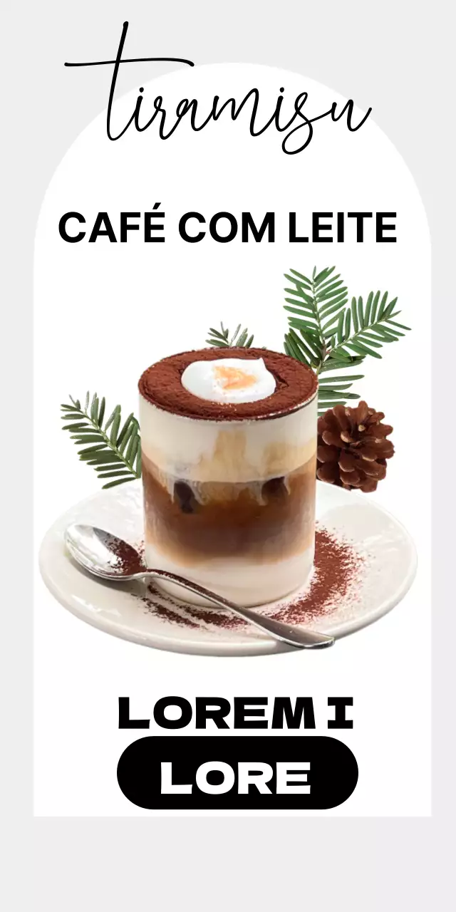 Uma bebida moderna com tons castanhos quentes