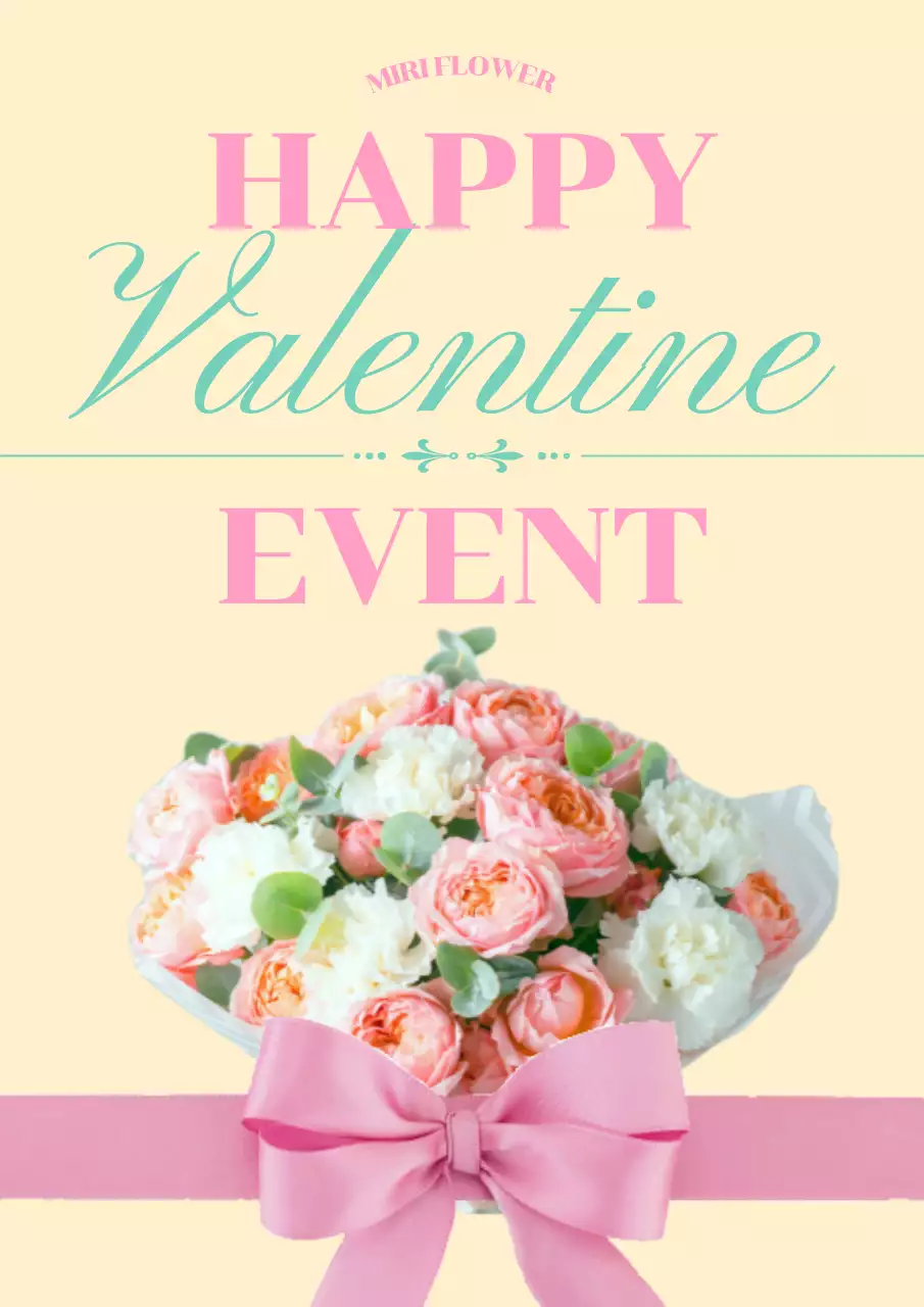 Pink Elegant Valentine Event Poster