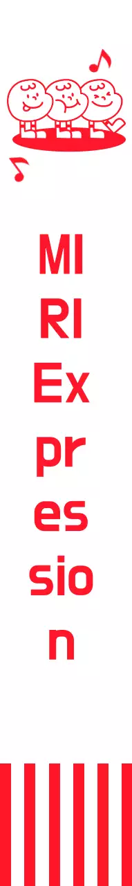 Kantin dengan garis-garis merah dan karakter