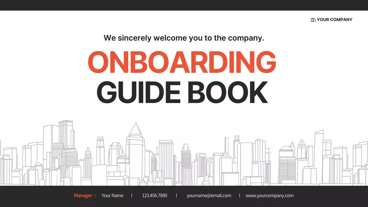 오렌지 모던 온보딩 가이드 프레젠테이션