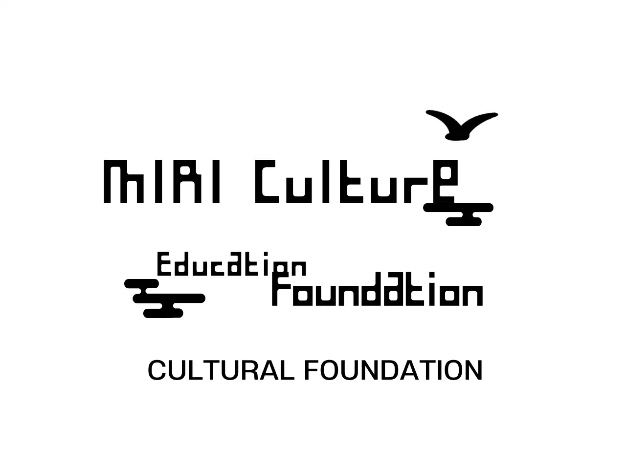 Educational organization foundation logo with typographic concept