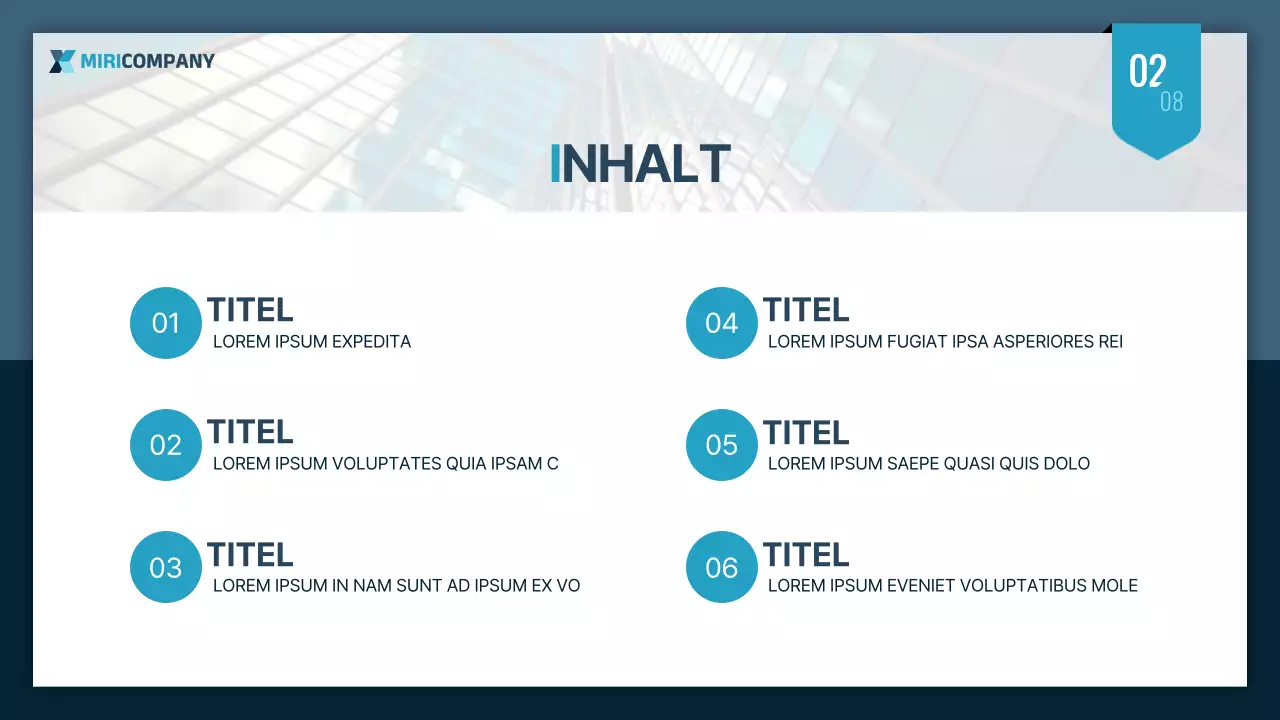 Einfache Geschäftspräsentation in Minze und Marineblau