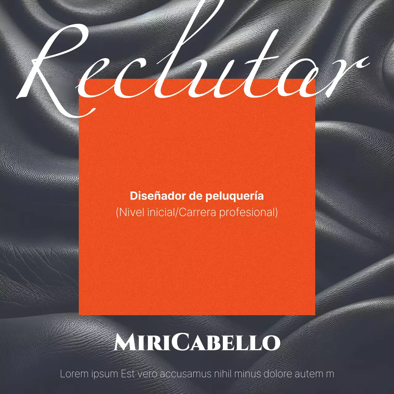 Promociona trabajos de peluquería de lujo en rojo y negro